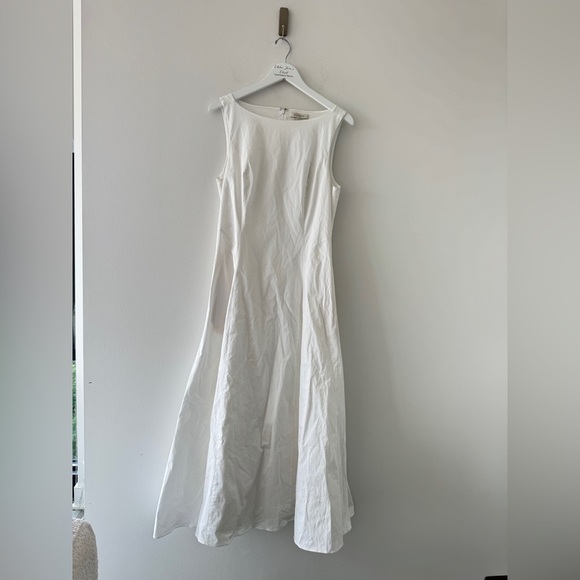 FAVORITE DAUGHTER Catherine White Flare Dress L - Picture 5 of 9